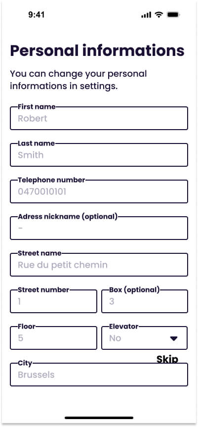 Capture d'écran du wireframe